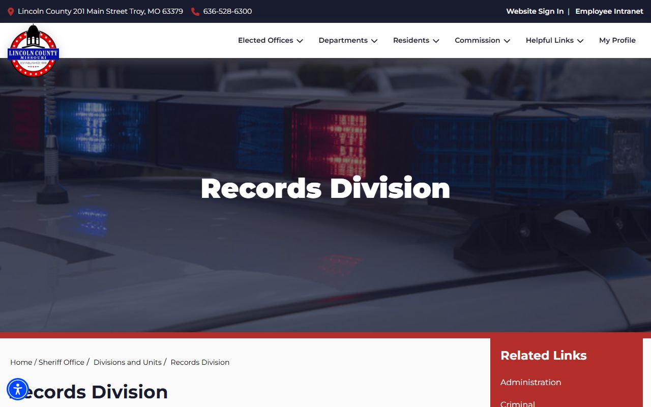 Lincoln County arrest records Sheriff Records Division