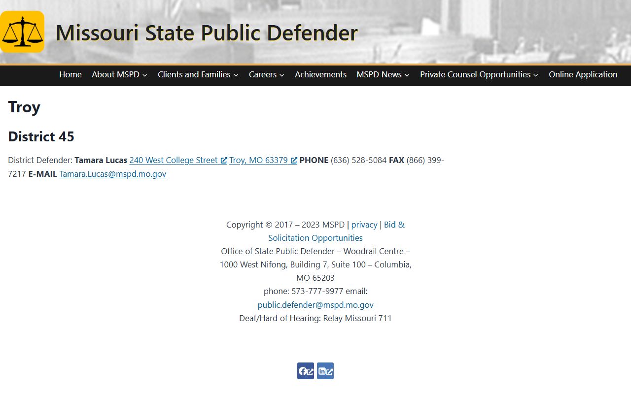Lincoln County criminal court records public defender Troy office