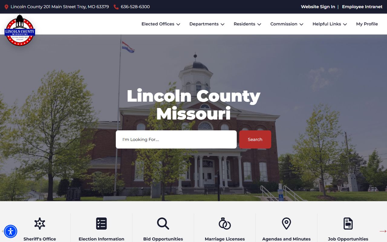 Lincoln County court records government home page