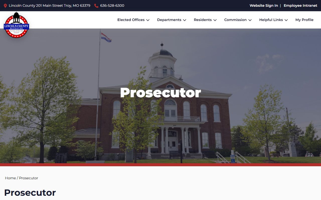 Lincoln County court records Prosecuting Attorney page