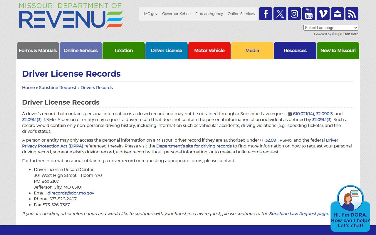 Lincoln County traffic court records DOR driver records DPPA access